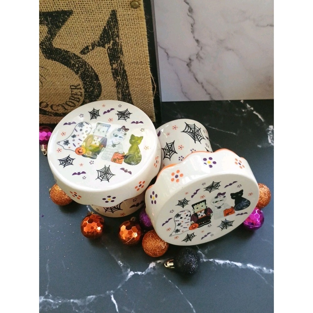 Temp-tations By Tara Halloween Boofetti Cupcake Candle Stands Hand Painted 2 - Picture 2 of 8